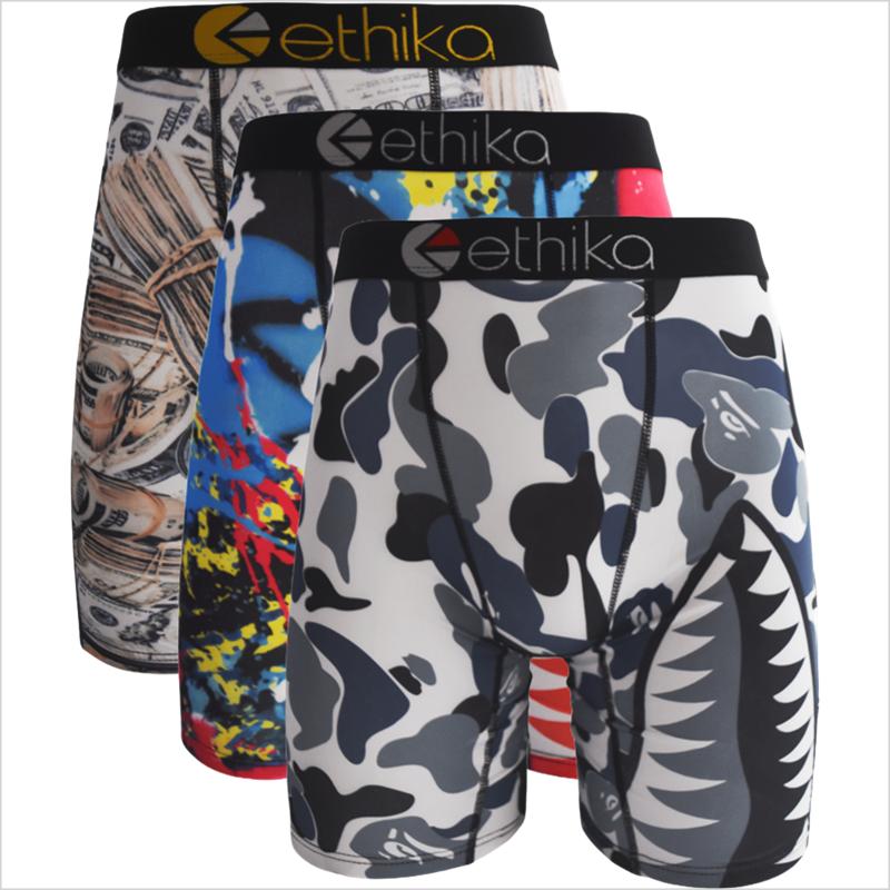 2pcs /3pcs Men's Sports Underwear Breathable Moisture-Wicking Sports Underwear Printed Mid-Length Fitness Men's Underwear Available in Various Colors and Sizes S-XXXL