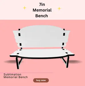 7 IN Memorial Bench | Sublimation Blank Photo Bench | Sublimation Memorial Bench