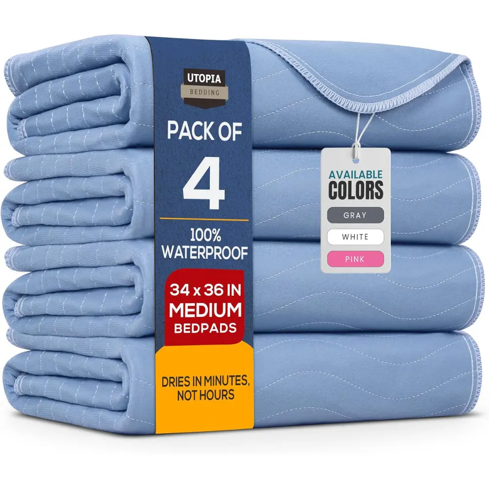 Utopia Bedding Reusable Incontinence Underpads, Heavy Absorption Waterproof Polyester Bed Pads, Machine Washable for All Ages, Bed Accessories