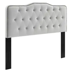 Modway Sophia Tufted Performance Velvet King/California King Headboard in Light Gray