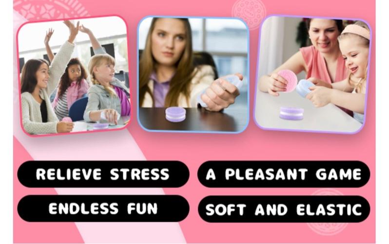 Sticky Cookie Squishies Fidget Toys Adults, Squeeze Toys Sensory Toys for Kids with Autism, Stress Balls for Adults Fidgets Birthday Gifts Party Favors for Kids(2 Pack Pink Black) Sticky Cookie Squishies Fidget Toys Adults, Squeeze Toys Sensory Toys for Kids with Autism, Stress Balls for Adults Fidgets Birthday Gifts Party Favors for Kids(2 Pack Pink Black)