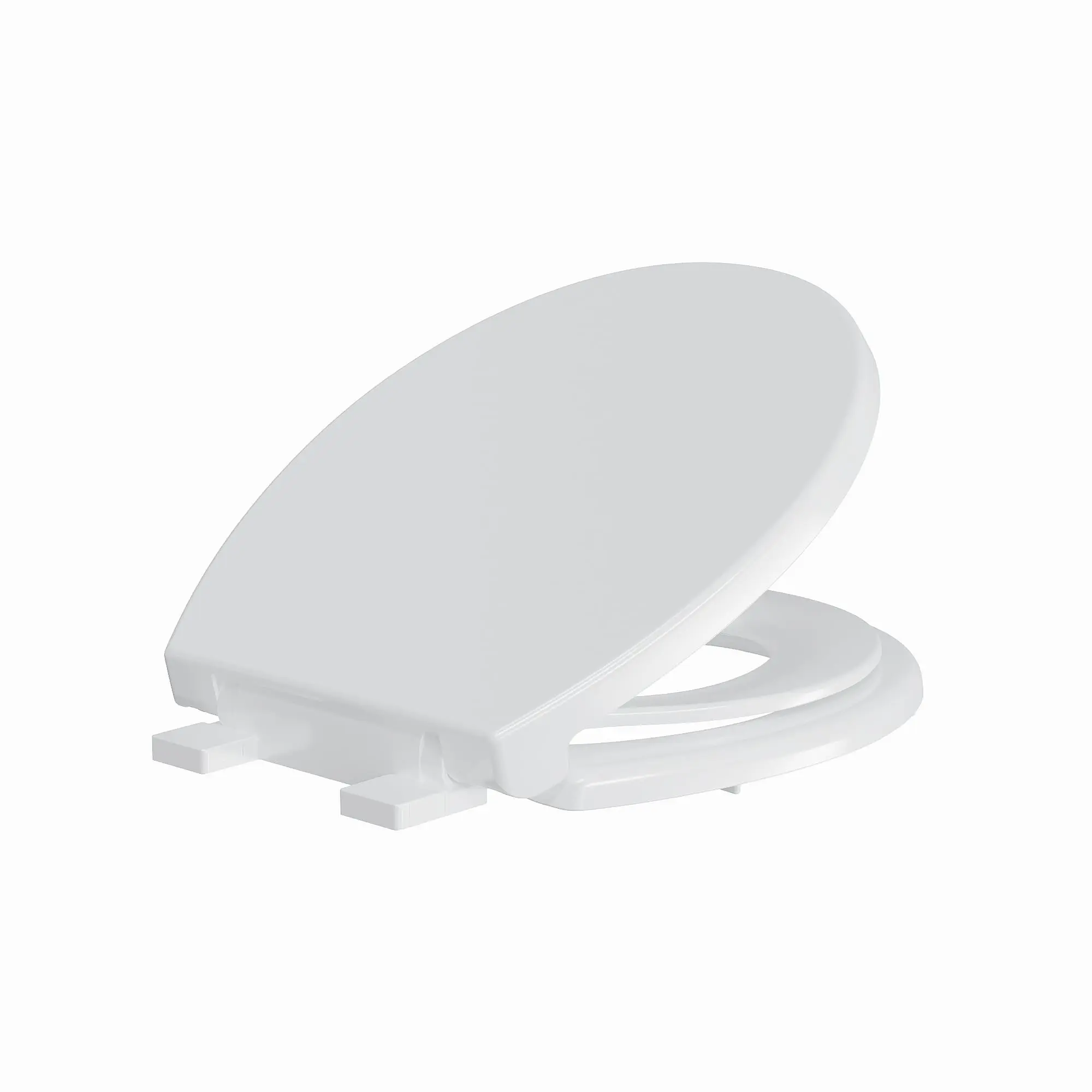 Garvee 17 Inch Round and Elongated Toilet Seat Cover in White, Made of Durable Polypropylene with Quick Release Hinges for Easy Cleaning, Soft Close Flat Lid Design, Comfortable and Standard Fit