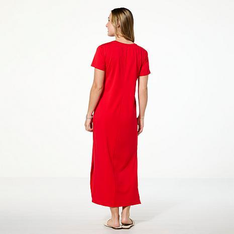 G by Giuliana Americana Knit Graphic Maxi T-Shirt Dress