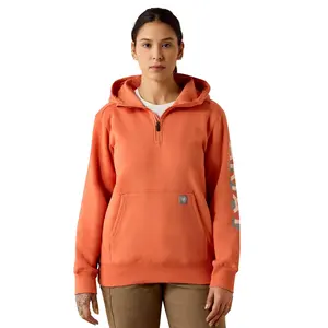 Women's Rebar Lightweight Logo 1/2 Zip Hoodie