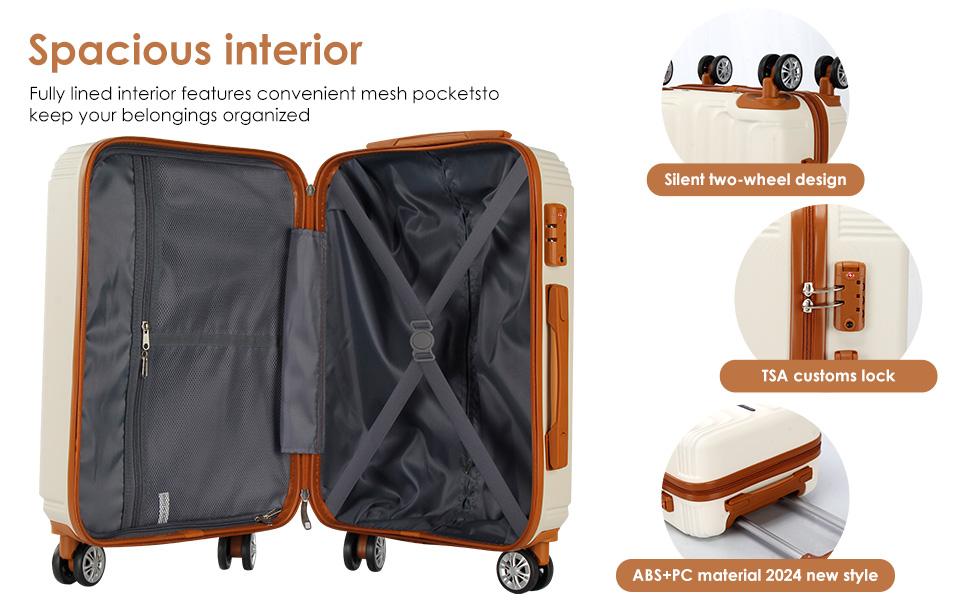 UUH Luggage set - 4pcs/6pcs/7pcs/8pcs/9pcs, Family Set with TSA Locks Durable Travel Free Suitcase UUH Luggage set - 4pcs/6pcs/7pcs/8pcs/9pcs, Family Set with TSA Locks Durable Travel Free Suitcase
