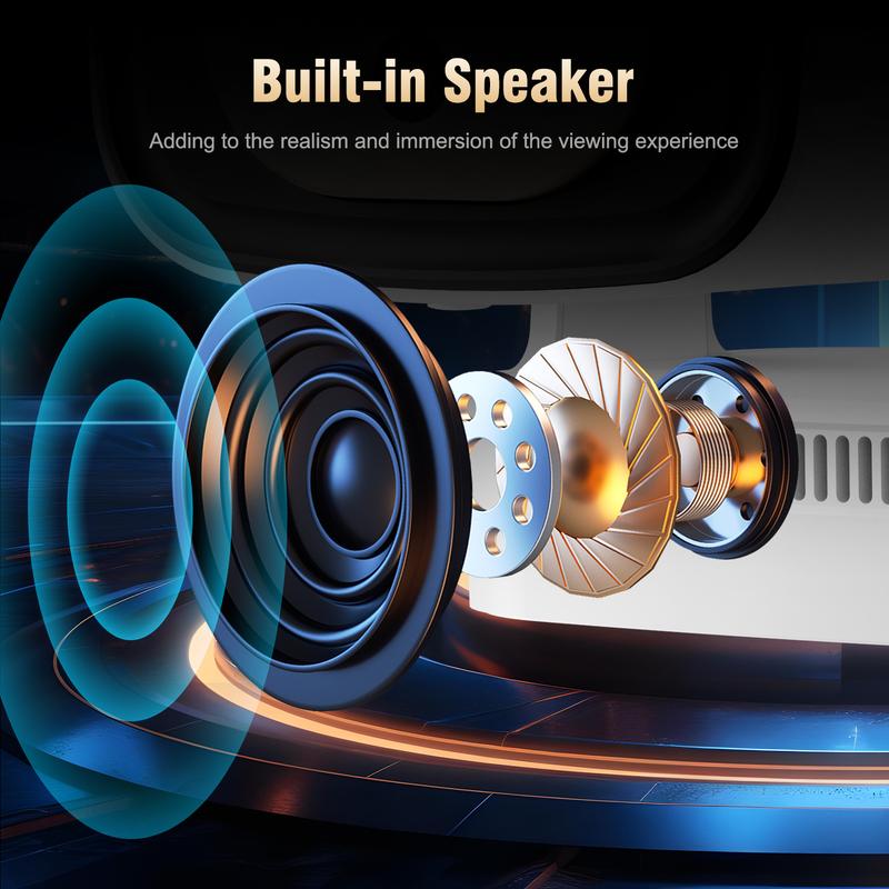 [US warehouse] Magcubic HY310 Portable Projector Auto Focus 330ANSI Native 1080P Android 11 BT5.4 WIFI6 4K Videosource Supported  Smart Flexible Rotating 60Hz Reflash Home Cinema Mini Projector 130"Screen Built-in Speaker Allwinner H713