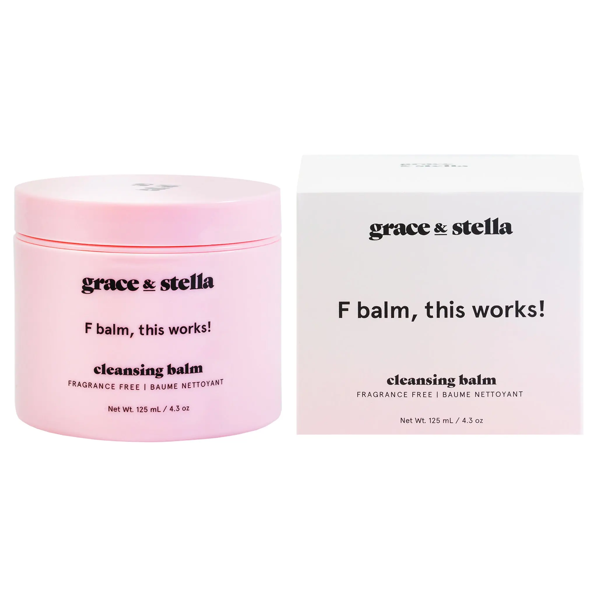 Cleansing Balm – Makeup Remover Balm for Waterproof Makeup & SPF | Deep Cleansing Face Balm for Hydrating Skin, Gentle Double Cleanse Skincare Essential for Removing Oil, Dirt & Impurities by grace & stella