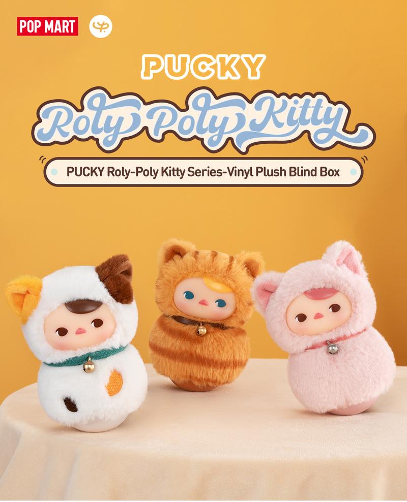 [Spanish]–PUCKY Roly-Poly Kitty Series – Muñeco de Peluche de Vinilo