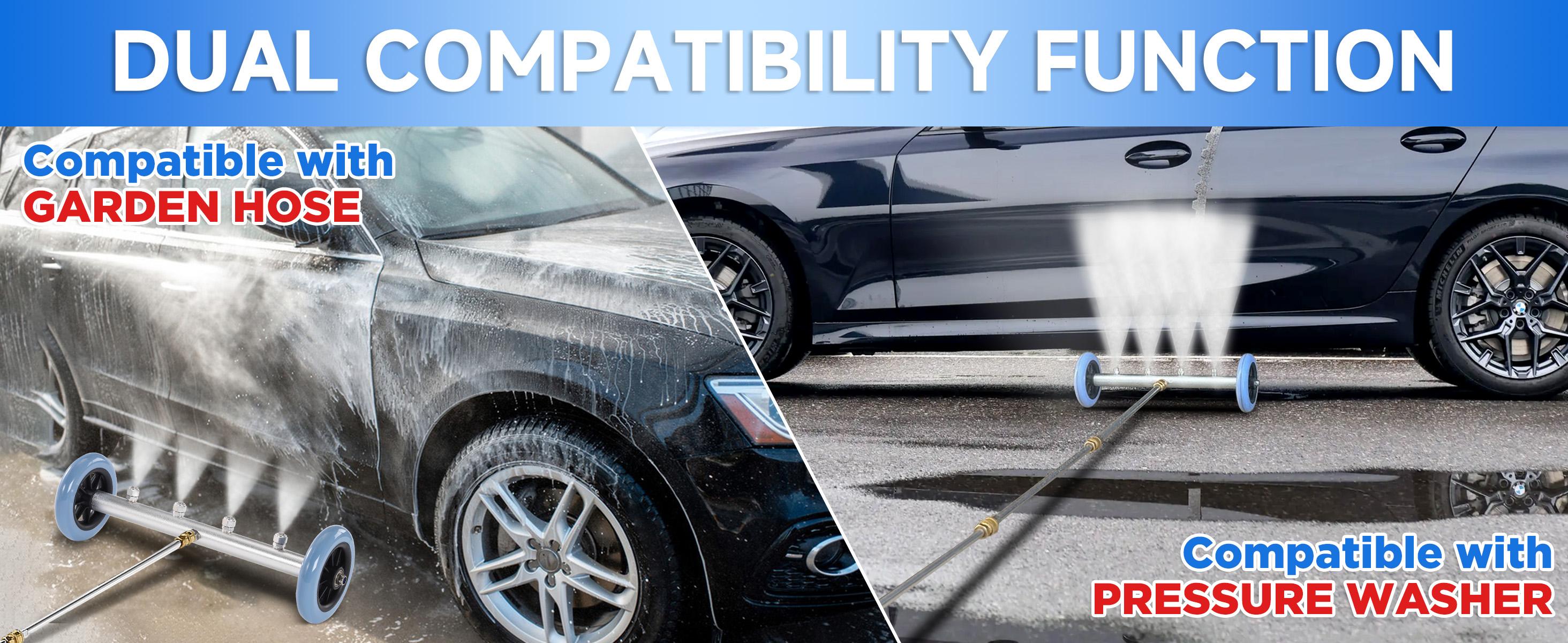 RIDGE WASHER Pressure Washer Undercarriage Cleaner 16 Inch with 3 counts Extension Wand 4000 PSI for Effective Cleaning of Undercarriage, ChristmasGift