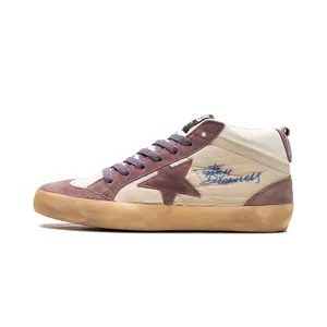 MID STAR DOUBLE QUARTER NYLON AND NAPPA UPPER SUEDE STAR AND HEEL WITH SPUR "WISTFUL MAUVE CREAM WHITE"
