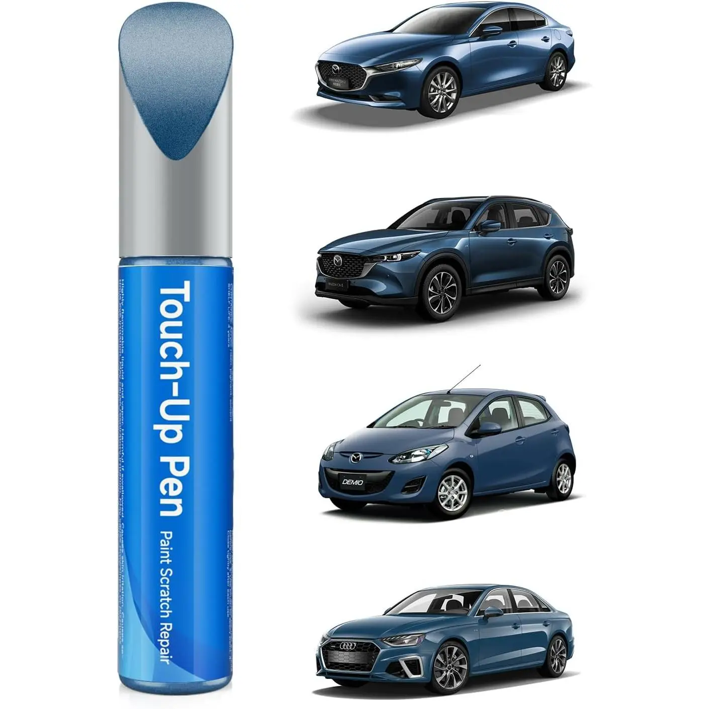 42B Blue Reflex Pearl Touch Up Paint for Mazda - Exact Match Car Scratch Repair, Compatible with Mazda 2/3/6/CX-5, Includes Meteor Gray Pearl (42A) Compatibility for 2/3/5/6/CX- Models, Pearl Paint