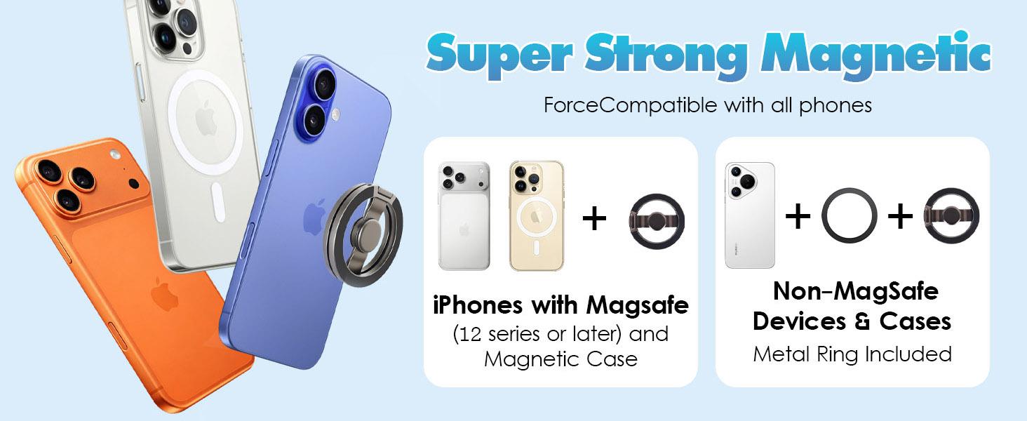 Magnetic Mobile Phone Stand & Fidget Spinner Combo, Adjustable Dual Magnetic Ring Cellphone Holder with Durable Grip, 360° Rotation, Foldable, MagSafe Compatible, Landscape-Ready Stress Relief Accessory for Car/Desk Magnetic Mobile Phone Stand & Fidget Spinner Combo, Adjustable Dual Magnetic Ring Cellphone Holder with Durable Grip, 360° Rotation, Foldable, MagSafe Compatible, Landscape-Ready Stress Relief Accessory for Car/Desk