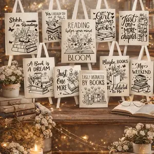Novel Nook Bag, Traveling Book lover Canvas Tote Bag