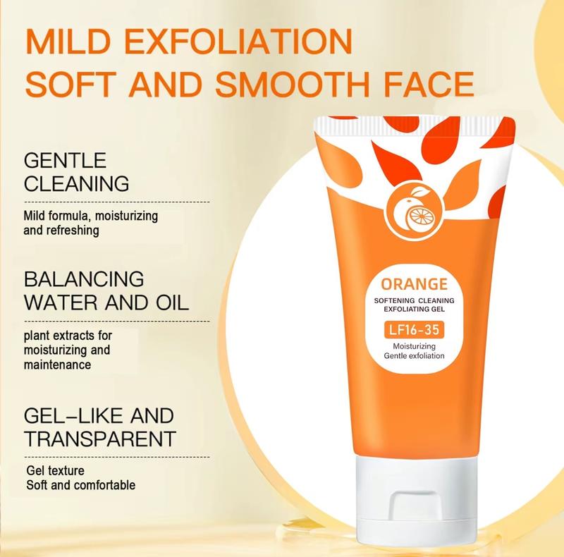 Orange Enzymes Exfoliating Gel 50G LF16-35French Enzyme Dead Skin Remover for Even SkinTexture Deep Cleansing Patches