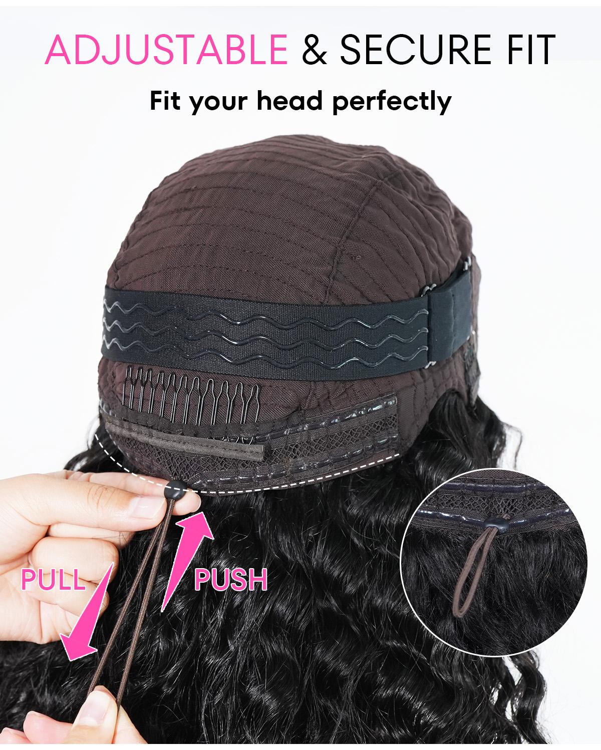 CurlyMe Mocha Mousse Color Layered Cut Face Framing Body Wave Pre-Cut Lace Wear Go Wig