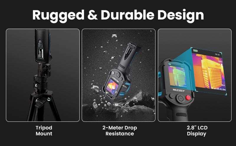 Mileseey TR10 Thermal Imaging Camera, Super Resolution 240 x 240,25 Hz Refresh Rate, Temperature Range -4°F to 1022°F,2.8-Inch LCD Display, 10-Hour Battery Life, Handheld Infrared Imager for Home Detector,Perfect New Year Gift Idea