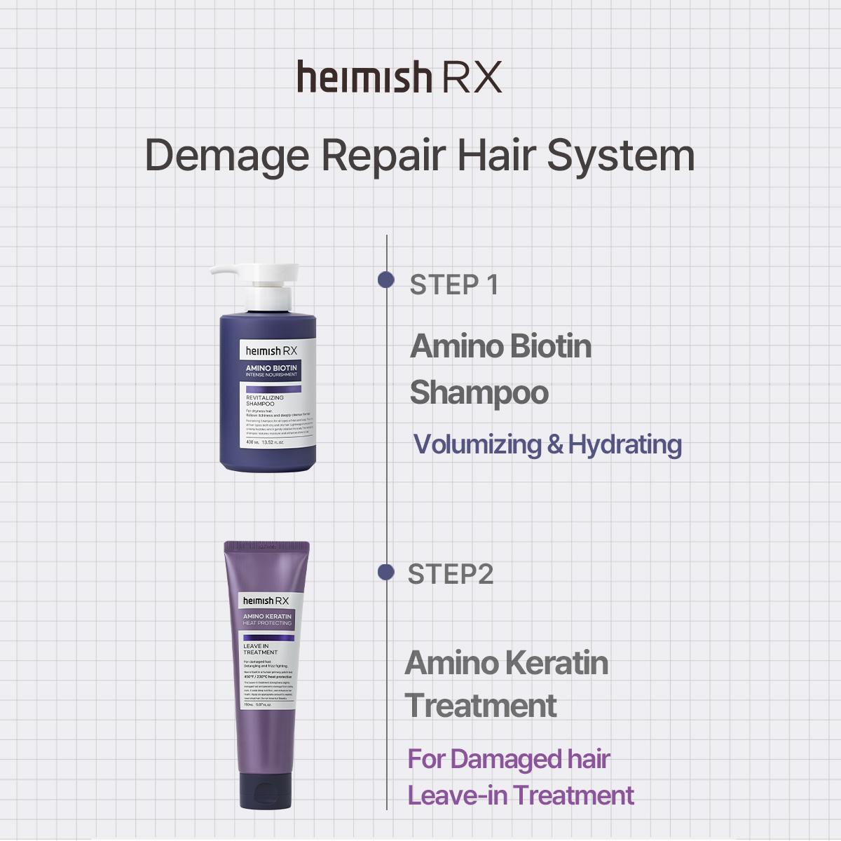 [Heimish RX] Amino Biotin Revitalizing Shampoo 400ml - Volumizing Hydrating & Scalp Cleansing Formula for Dry Hair with Biotin & Propanediol