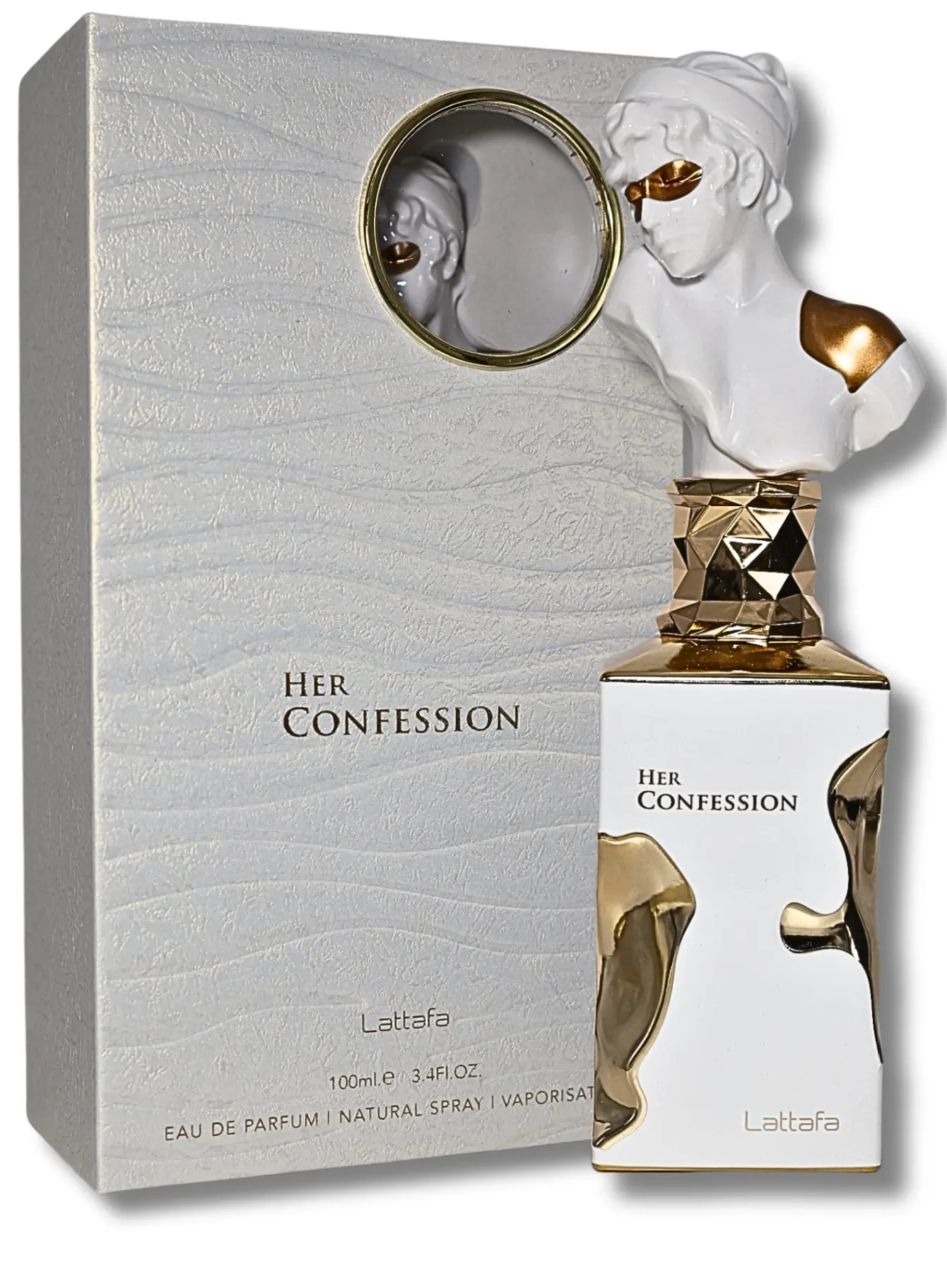 Lattafa HER CONFESSION Women's EDP Perfume - 3.4oz(100ml) Cinnamon Scent Floral Oriental Long Lasting Fragrance, Single Item, Gift for Women, Mother's Day Idea