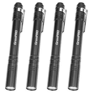 Gren PRO 4 Pack Mini Flashlights  High Lumen Bright Tactical Flashlight Small Pocket Size, 3A Battery Included Pre-installed, Portable LED Lights Set for Outdoor Camping Hiking Emergency Home Essentials