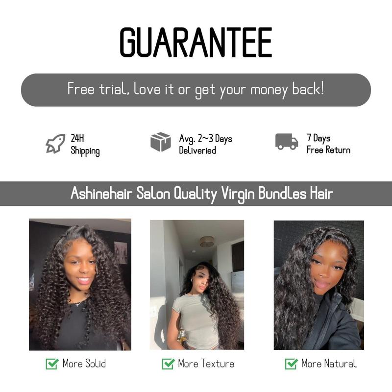 [LIVE-ONLY] Ashine Deep Wave 12-30 inches Salon Quality Brazilian Virgin Bundles 100% Human Hair Summer Deep Wave Wigs Natural Color with Closure Wavy