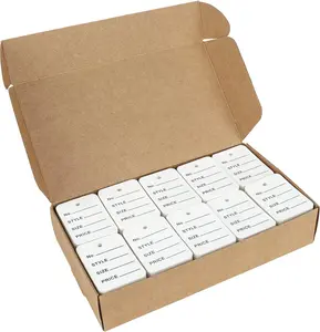 Jijacraft 1000Pcs Price Tags, White Clothing Tag for Retail, Small Kraft Paper Tags for Labeling Price, Size, Number, Writable Price Hangtag for Business Supplies Selling Jewlry, Clothes (1.9" X 1.4") jijAcraft