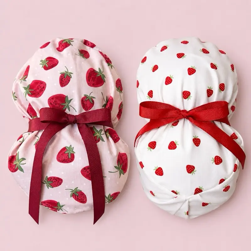 Strawberry Ponytail Surgical Cap | Satin or Cotton Lining