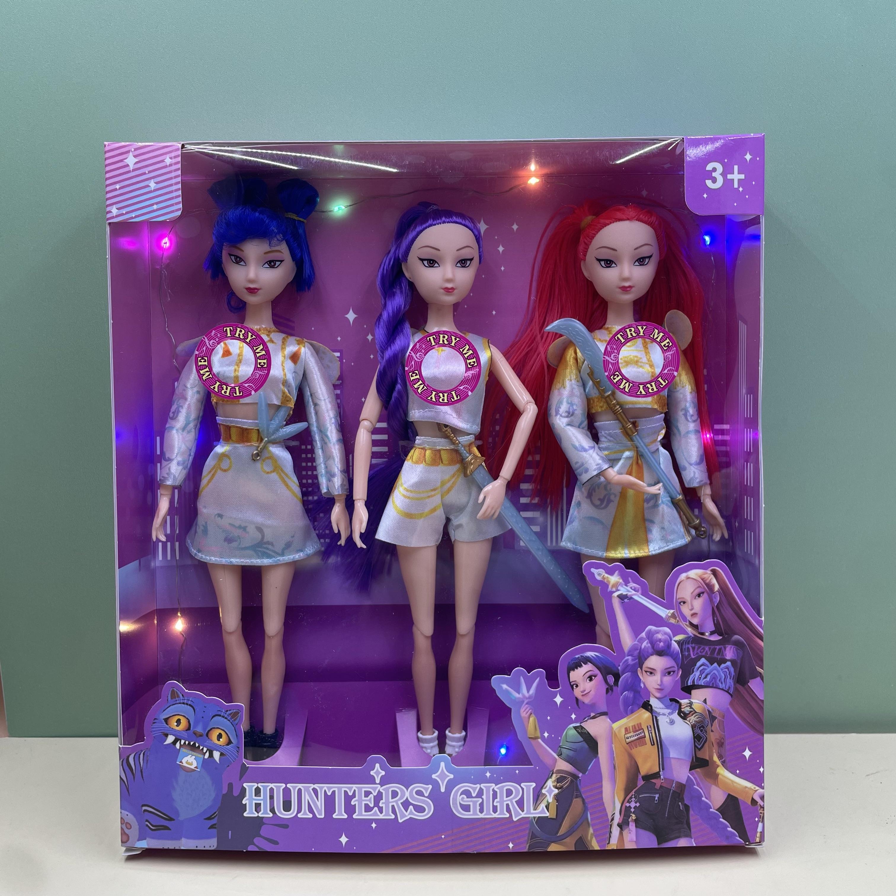 Kpop Dolls 11.5 Inch 12 Joints Movable Anime Action Figures,  Rumi/Mira/Zoey Music and lighting Collectibles |Desk Display Playable Dolls, K-pop IdolMerch Gift for Fans & Kids-desk Display