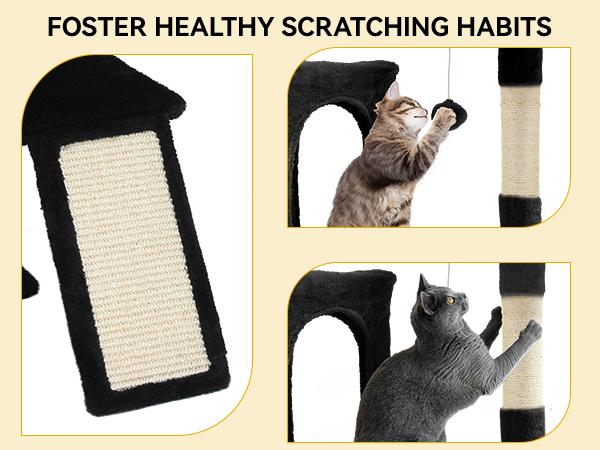 YITAHOME Tall Cat Tree Tower for Indoor Cats, 75in Multi-Level Cat Climbing Tower with Cat Condos, Top Perches, Hammock, Sisal Scratching Posts and Board, Kittens Play Activity Center