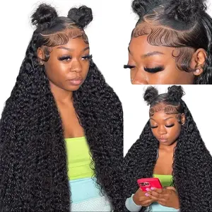 Berrys Hair Burmese Curly 13x6 Lace Frontal Wig 100% Human Hair 5x5 Lace Closure Wig Bundles 1b Natural Black Full Frontal 180% 250% Density Coily Textured Wigs Convenient Wigs