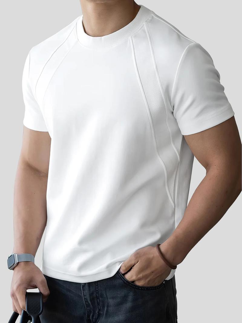 Fioboc Men's Weekend Performance Crew Neck Tee - Streetwear Casual Basic Short Sleeve Top