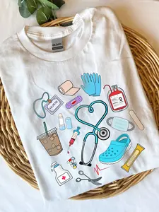Funny Nurse Shirt, Nurse Emergency Kit Design, Nurse Life Tee, Cute Tool Nurse Graphic, Funny Nurse, RN Shirt Womenswear Top