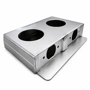 GATE LOCKBOX DOUBLE HOLE WELDABLE STEEL