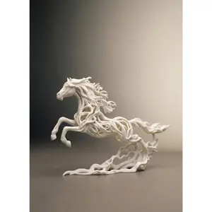 Horse Reset Your Energy for 2026 Ethereal Stallion Artistic Sculpture Dynamic Horse Organic Shapes 5.68″ L × 1.74″ W × 8.95″ H Collectible Art Piece