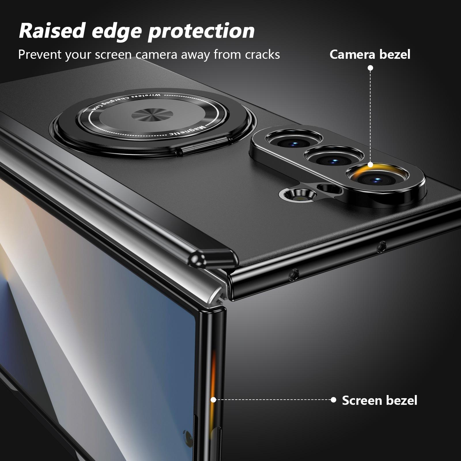 Compatible with Phone Case for Galaxy Z Fold7/6/5/4/3 & Z Flip7/6/5/4/3 with Rotating Stand, Shockproof Protective Cover -HN1117