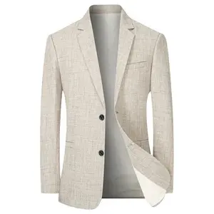 Men's 4XL Slim Fit Blazer Jacket Business Casual Formal Suit Coat for Spring Autumn Office Wear