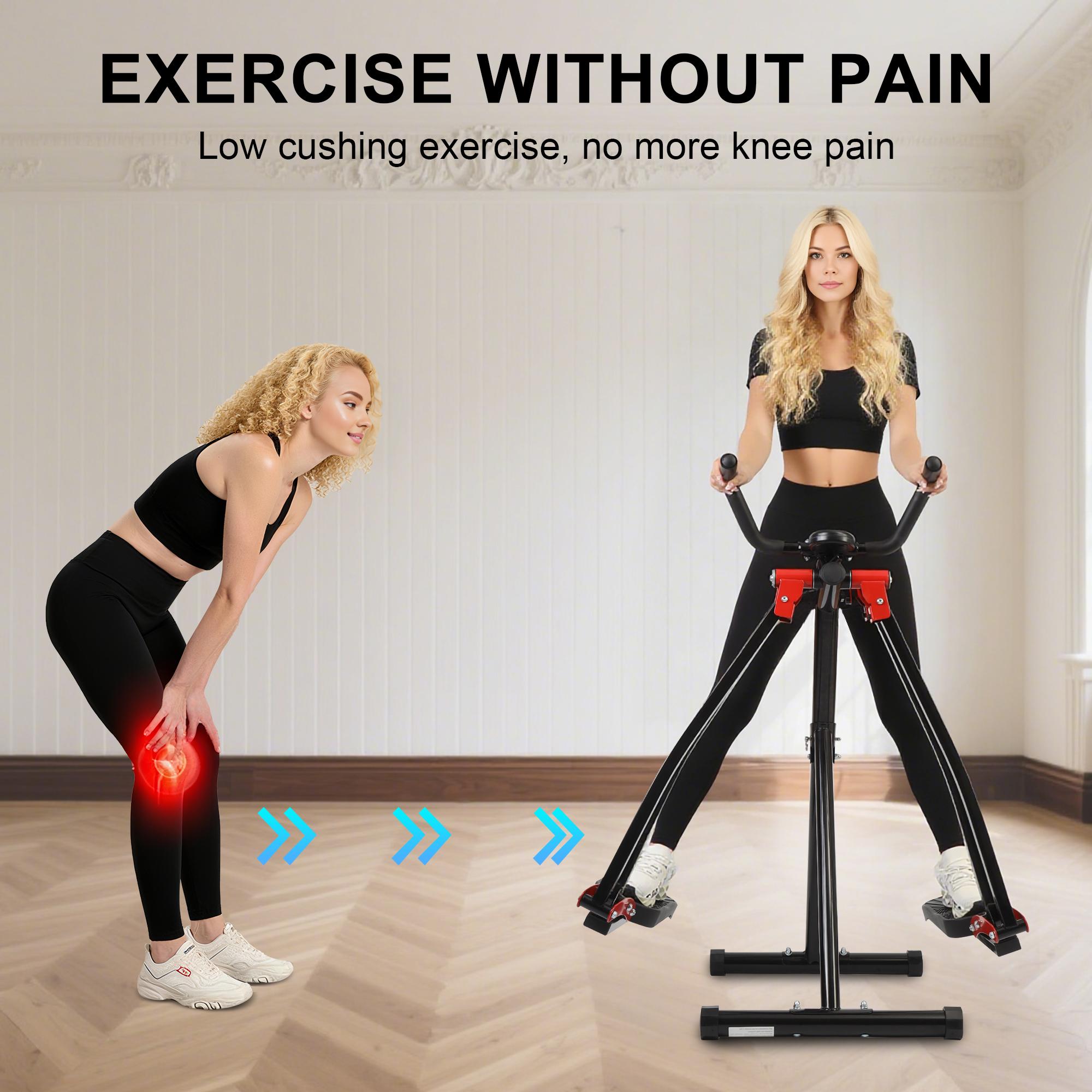 Air Walker Cross Trainer Glider - Home Gym Fitness Exercise Machine with LCD, Supports Up to 350 LBS, Ideal for Cardio Workouts