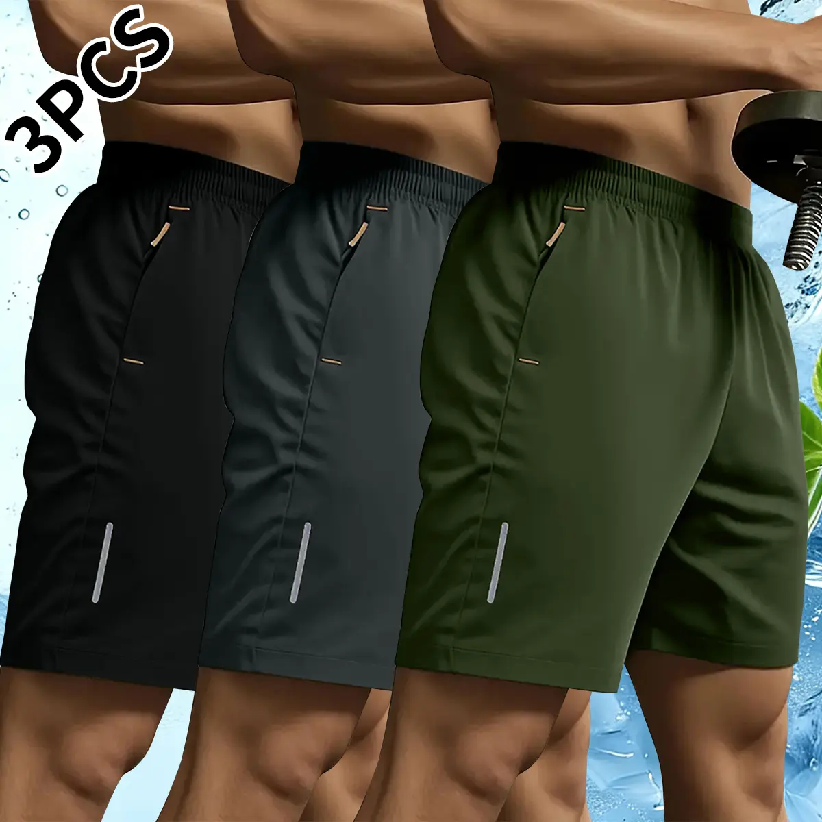 Black + Army Green + Dark Gray