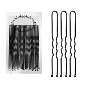 U-Shaped Hair Pins for Buns, 100 PCS 2.8 Inch Metal Hair Pins for Women, Strong Hold Bobby Pins for Thick & Thin Hair, Hair Styling Accessories for