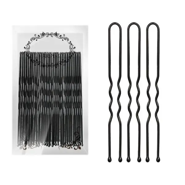 U-Shaped Hair Pins for Buns, 100 PCS 2.8 Inch Metal Hair Pins for Women, Strong Hold Bobby Pins for Thick & Thin Hair, Hair Styling Accessories for