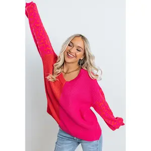 Candy Crush Color Block Sweater in Pink