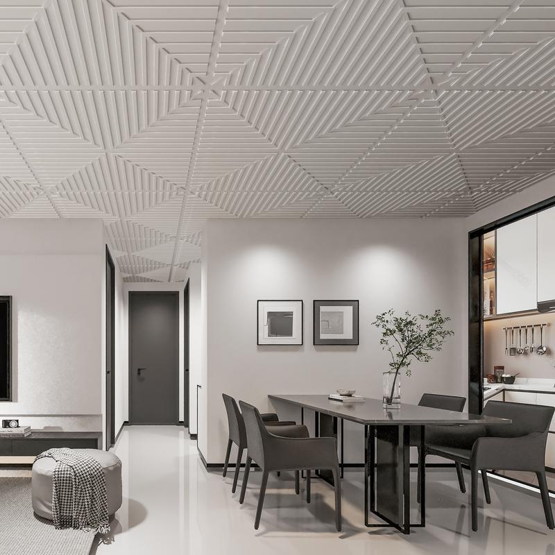 Art3d 3D Ceiling Tiles – 12-Pack 24"x24" Black PVC Drop Ceiling Panels, Covers 48 Sq.Ft for Walls & Ceilings Decorative Wallpaper Living Room Art3d 3D Ceiling Tiles – 12-Pack 24"x24" Black PVC Drop Ceiling Panels, Covers 48 Sq.Ft for Walls & Ceilings Decorative Wallpaper Living Room