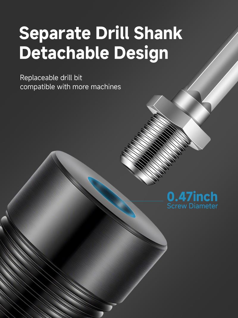 Firewood Log Splitter Drill Bit Set – Heavy-Duty Carbon Steel Wood Splitting Cone with Round/Hex/Square Shank – Safe, Efficient, and Easy to Use for Fireplace, Camping, Home Heating, and Outdoor Wood Cutting