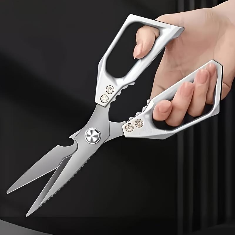 Kitchen Scissors All Purpose - Stainless Steel Kitchen Shears, Sharp Silver Meat Scissors, Dishwasher Safe, Heavy Duty Poultry Shears, Japanese Cooking Scissors for Food, Chicken Bones, and Turkey – Perfect Father's Day Gift! & Dealsforyoudays
