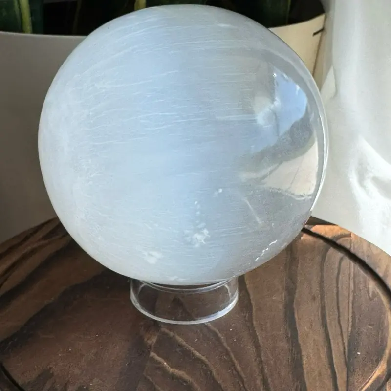 Large Selenite Sphere Energy Charger 4-5in