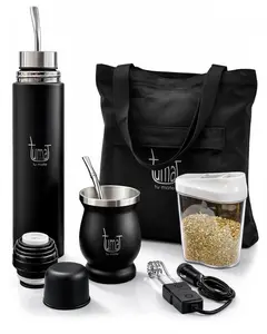 Tuma FULL KIT Black Classic 750ml Stainless Steel Insulated Flask with Auto-Pour Adapter