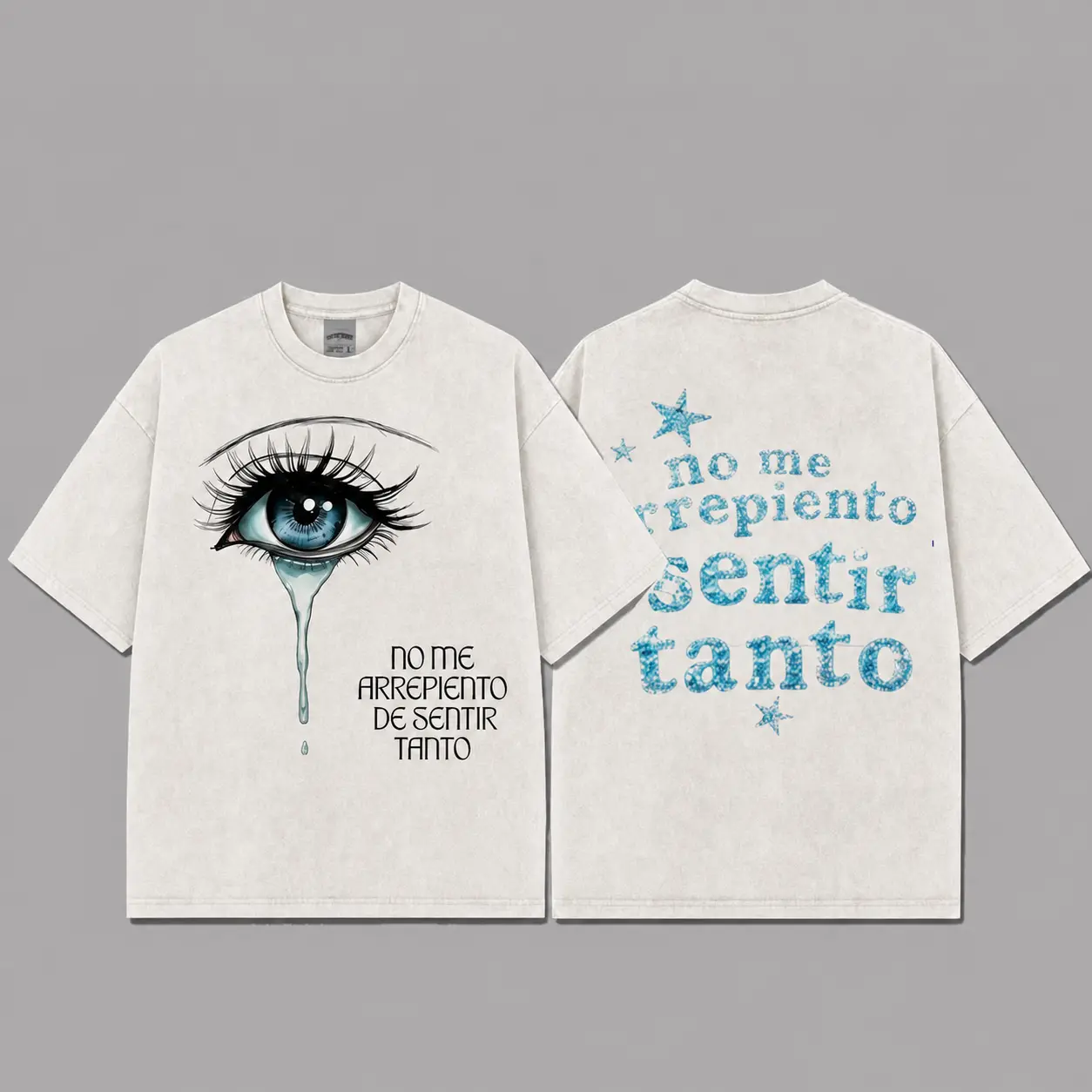 Ver 3 Karol No Me Arrepiento De Sentir Tanto Unisex Oversized Premium Cotton T-Shirt, La Bichota Vintage Music Merch T-Shirt, Music Latin Style, New Album Gift For Fans