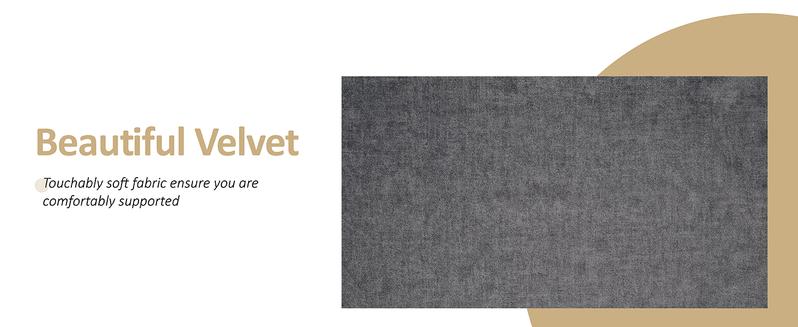 AMERLIFE Platform Bed Frame,Velvet Upholstered Sleigh Bed with Scroll Wingback Headboard&Footboard/No Box Spring Required/Christmas Gift/Best Gift Ideas