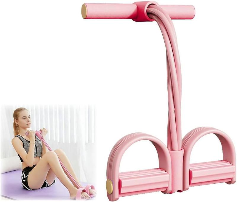 Fashion Puller Exercise, 8 Tube Pedal Resistance Device,  Adjustable Pedal Resistance Device Pedal Resistance Band with Handle Home Gym Strength Training Equipment for Women leg stretch rope exercise