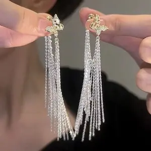 Galaxy Butterfly Earrings for Women, Waterfalls Tussle Design, Sparkling 2026 Trend