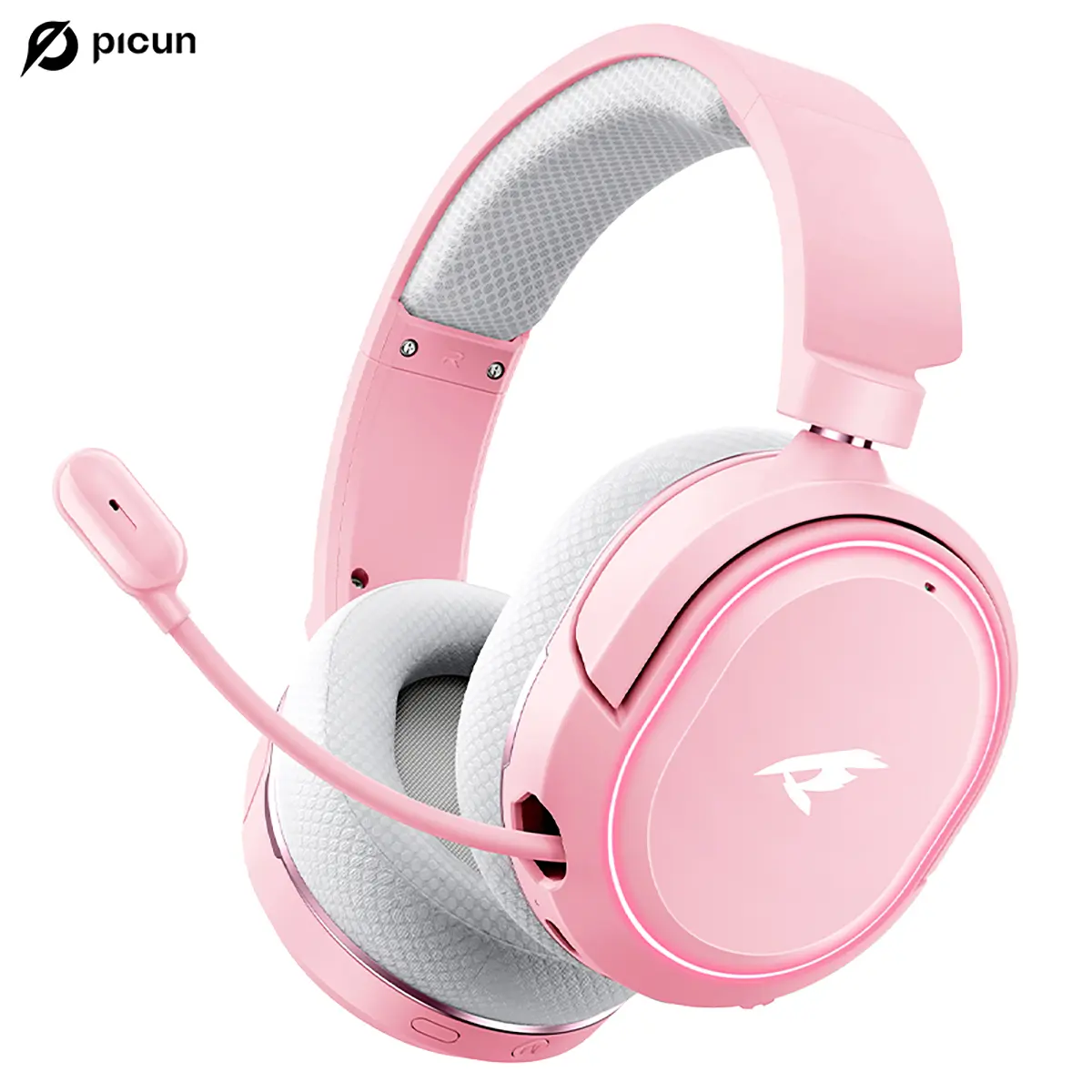 Picun G2 Over-Ear Wireless Gaming Headset - 7.1 Surround Sound, 5ms Lagfree Play, Bluetooth 5.4, ENC Mic, 50H Battery, 4-in-1 Wired/Bluetooth, Multi USB Charging Cable, Retractable Earbud, Bone Conduction, Waterproof, for Game Console, PC & Laptop, Mobile